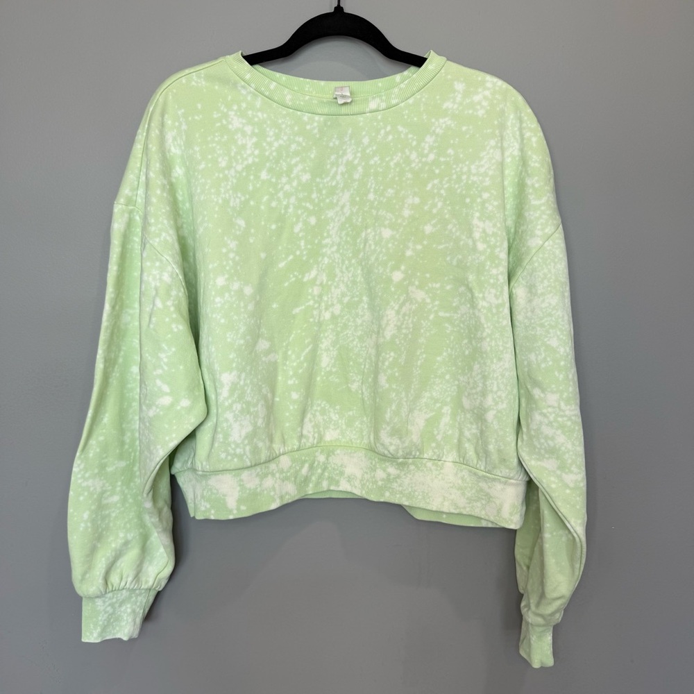 Daily Practice by Anthropologie‎ Cropped Green Sweatshirt Size Large